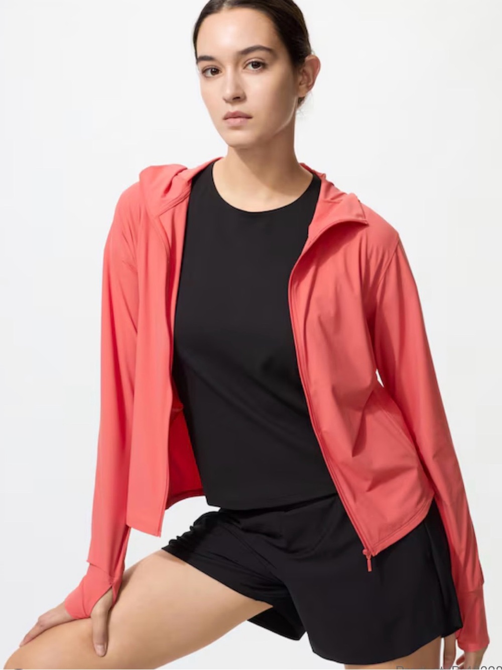 Rare Ultra Stretch AIRism UV Protection Full-Zip Red Hoodie XS/S/M